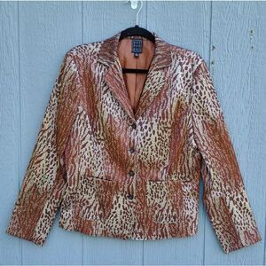 Dué Per Dué Animal Print Blazer Size 12